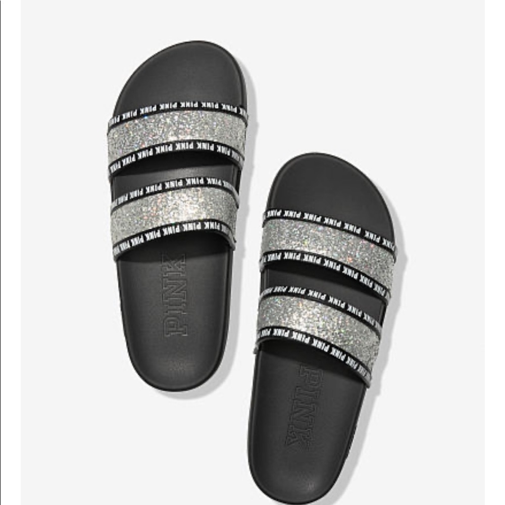 Pink Double Strap Sport Slides- Brand new